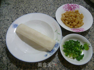 萝卜干炒年糕的做法步骤：1