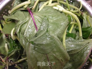 蒜香红薯叶的做法步骤：1