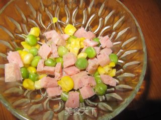 五彩肉松面包的做法步骤：1