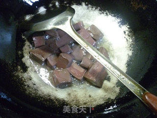 鹅血小白菜汤的做法步骤：5