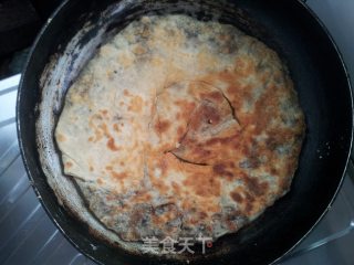 滚圪针芽菜（鬼针草）煎饼的做法步骤：11