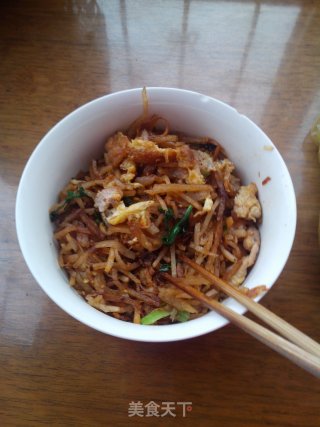 简易炒饼丝的做法步骤：9