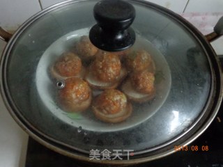 香菇蒸胡萝卜丸子的做法步骤：8