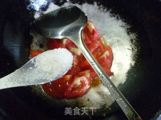 番茄炒鸡蛋盖浇螺丝面的做法步骤：11
