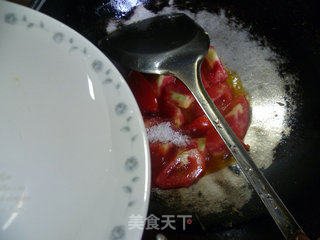 番茄炒鸡蛋盖浇螺丝面的做法步骤：12