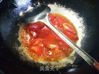 番茄炒鸡蛋盖浇螺丝面的做法步骤：13