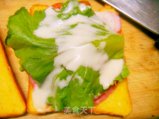 烤鸭熏肉三明治的做法步骤：6