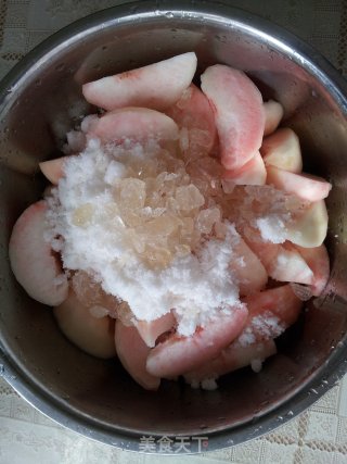 蜜汁糖水桃罐头的做法步骤：4