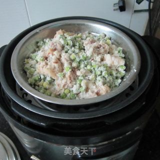 青豆米粉肉的做法步骤：9