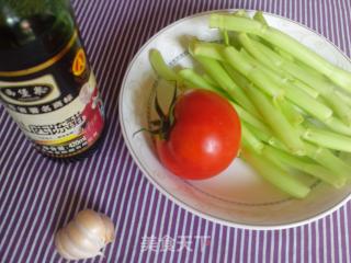 酸炒空心菜梗的做法步骤：1