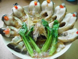 清蒸孔雀鳊鱼的做法步骤：8