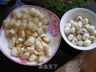 荷塘三宝的做法步骤：2
