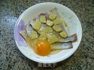 鸡蛋蒸黄鱼鲞的做法步骤：4