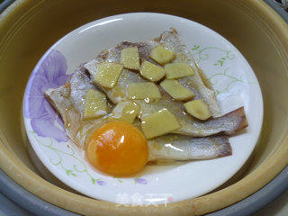 鸡蛋蒸黄鱼鲞的做法步骤：5
