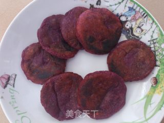 糯香紫薯饼的做法步骤：4