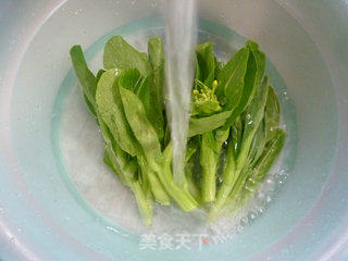 咖喱菜芯年糕汤的做法步骤：4