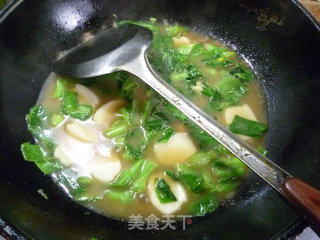 咖喱菜芯年糕汤的做法步骤：10