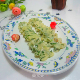 韭菜煎饼的做法步骤：8