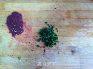 宝宝辅食-猪肝青菜颗粒面的做法步骤：2