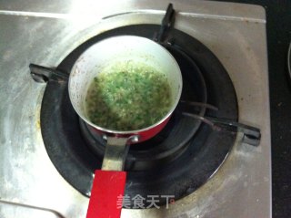 宝宝辅食-猪肝青菜颗粒面的做法步骤：9
