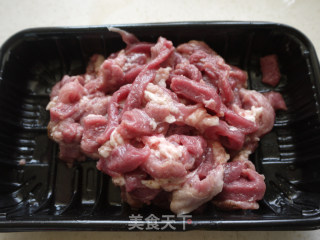 蚝油杏鲍菇肉丝的做法步骤：1