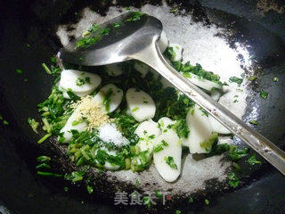 马兰炒年糕的做法步骤：10