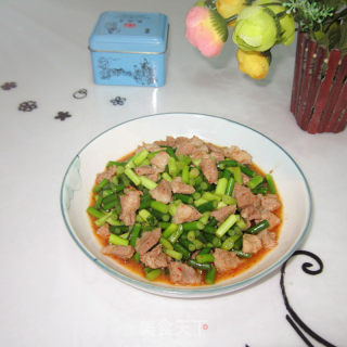 蒜苗丁炒肉的做法步骤：8