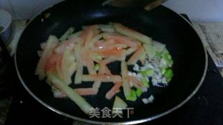 西瓜皮小炒肉的做法步骤：8