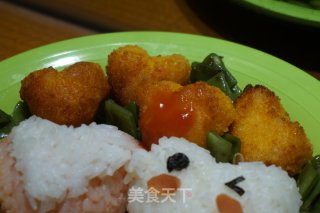 爱心饭团，爱心虾球的做法步骤：15