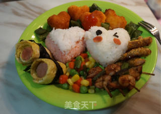 爱心饭团，爱心虾球的做法步骤：16