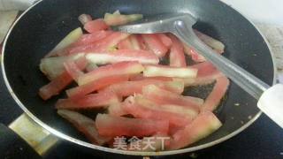 斋炒西瓜皮的做法步骤：4