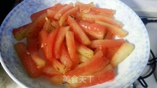 斋炒西瓜皮的做法步骤：6