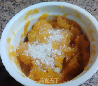 南瓜芝麻饼（南瓜馅）的做法步骤：3