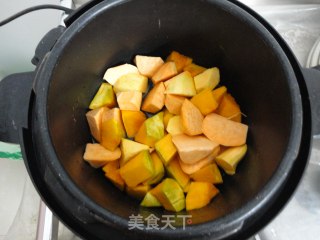 电压力器焗南瓜番薯的做法步骤：5