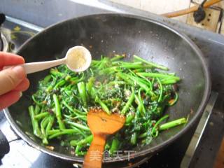 香辣豆豉炒通心菜的做法步骤：6