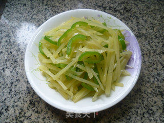 青椒炒土豆丝的做法步骤：8