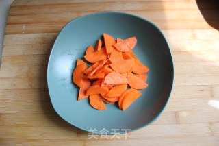 三色蚝油菜花的做法步骤：2