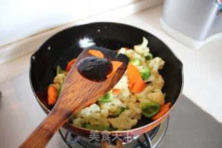 三色蚝油菜花的做法步骤：10