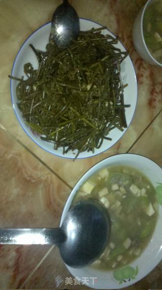 杏鲍菇丝瓜豆腐汤的做法步骤：13