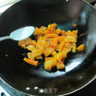 回锅南瓜的做法步骤：7