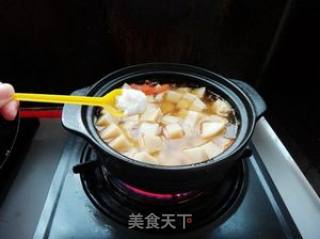 番茄鸡枞油煮凉粉的做法步骤：6