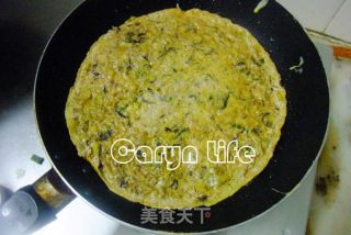 飘香嫩芽菜“香椿煎蛋”的做法步骤：8