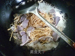 萝卜丝炒鸭胗的做法步骤：5