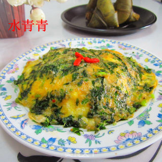 苋菜叶煎蛋的做法步骤：9