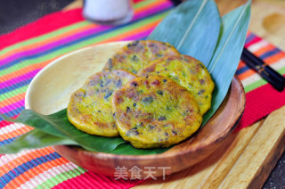南瓜豆沙饼的做法步骤：6