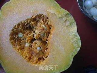 百合蒸南瓜的做法步骤：2