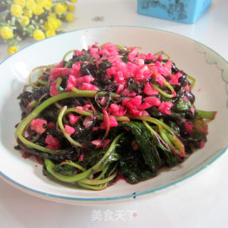 蒜米红苋菜的做法步骤：8