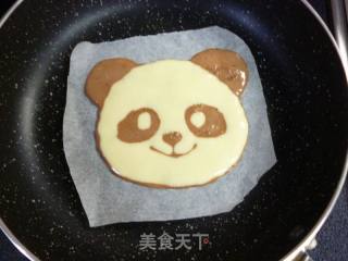 亲子料理---可爱的熊猫松饼的做法步骤：13