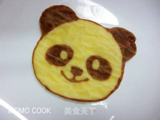 亲子料理---可爱的熊猫松饼的做法步骤：15