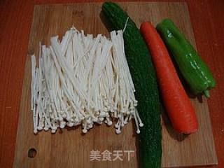 爽口小凉菜---------【捞拌金针菇】的做法步骤：1
